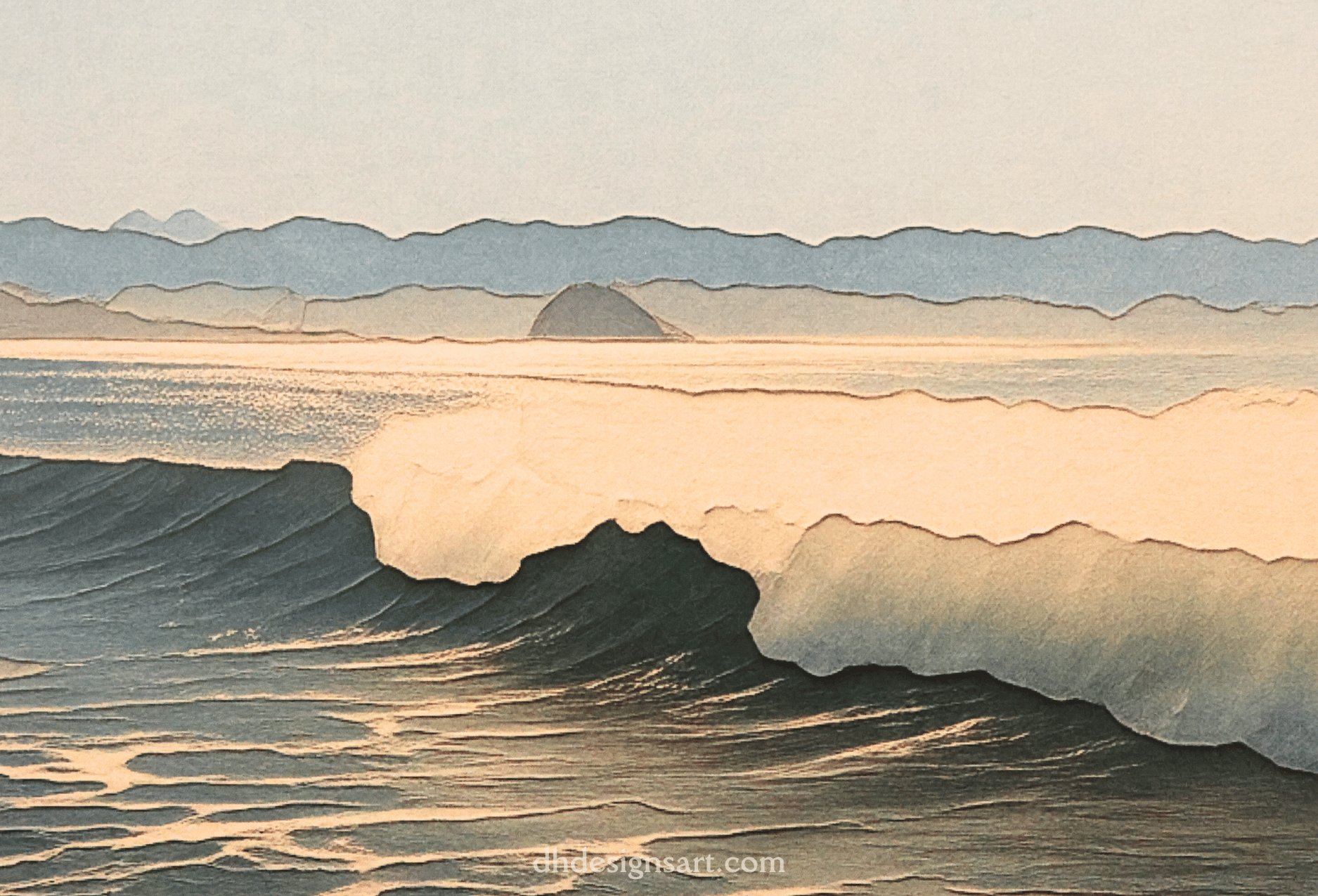 Cayucos Waves Blank Notecard
