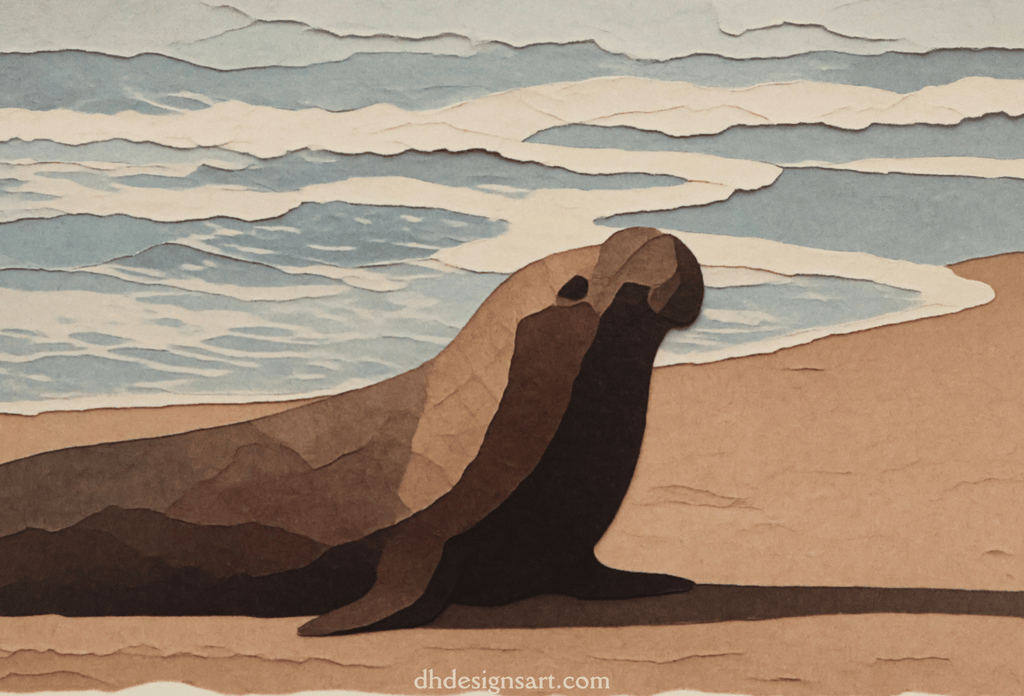 Elephant Seal Blank Notecard