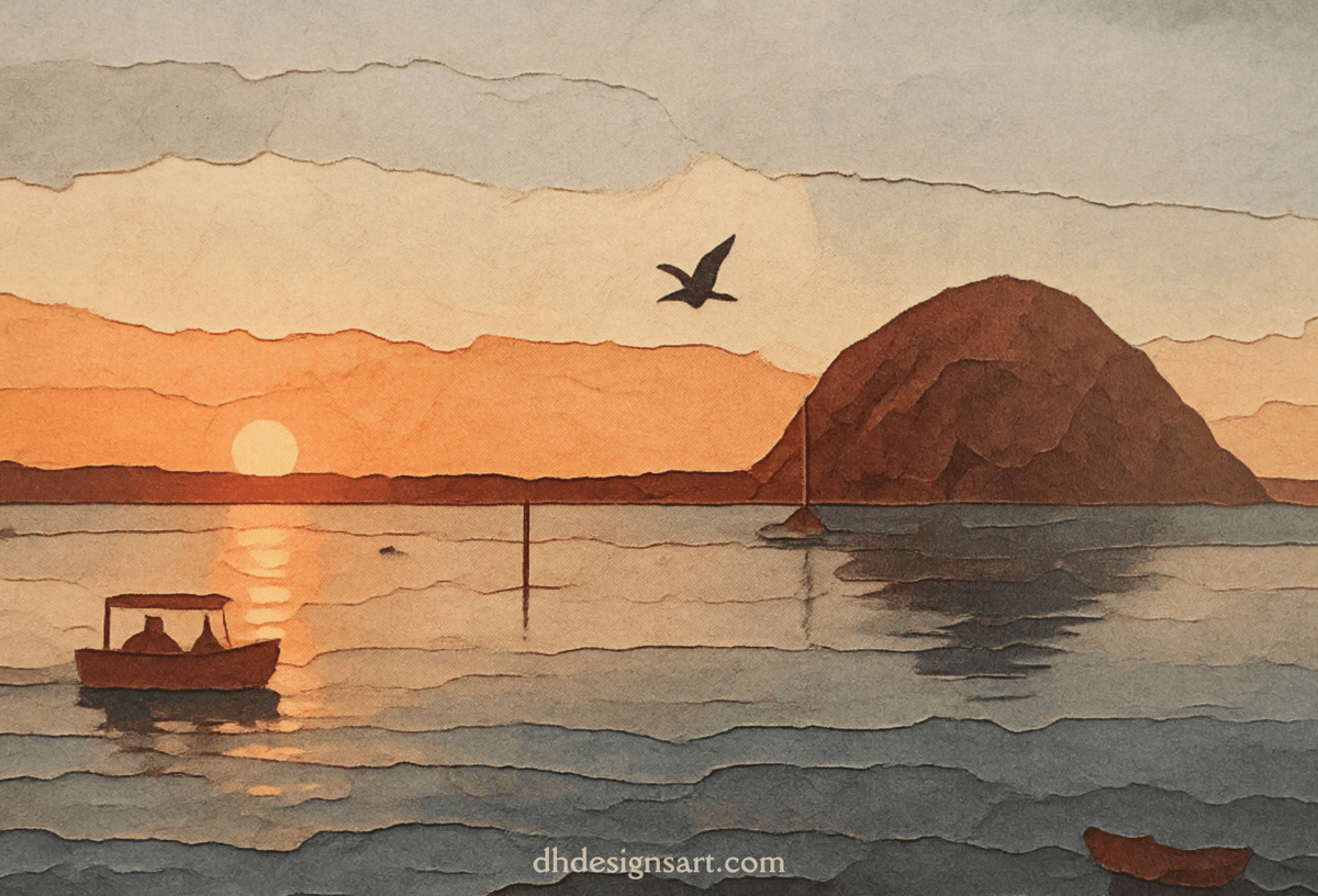 Sunset Views Blank Notecard