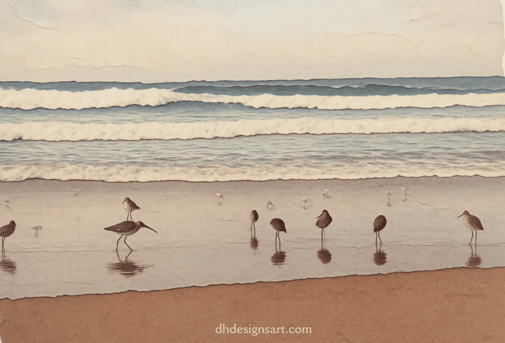 Morning at the Sandspit Blank Notecard