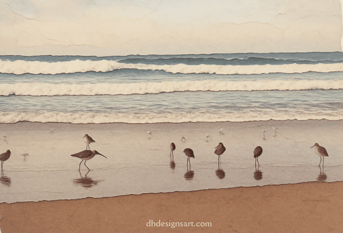 Morning at the Sandspit Blank Notecard