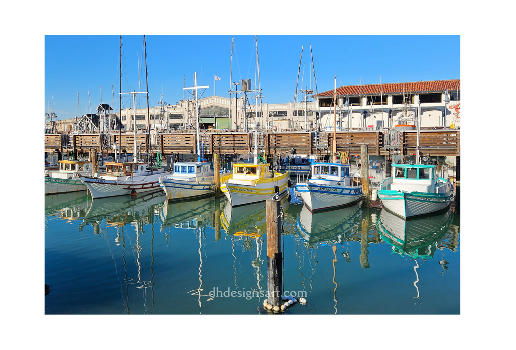 Boats in the Harbor — Photography Print