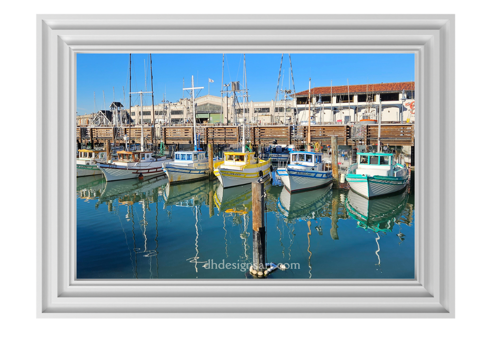 Boats in the Harbor — Photography Print